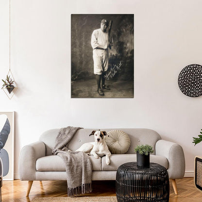 Babe Ruth Signature Baseball Retro Classic Rare Wall Art Print Poster