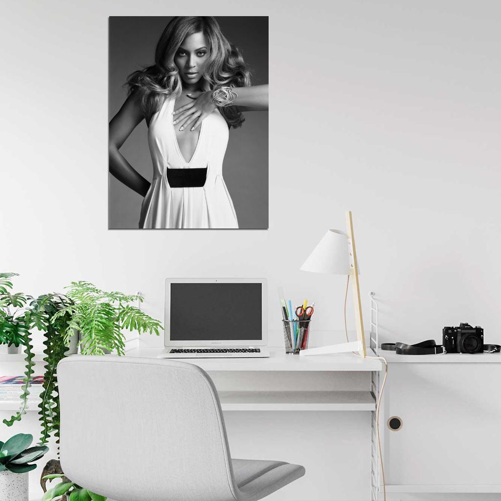 Beyonce R&B Pop Singer BW Rare Wall Art Print Poster