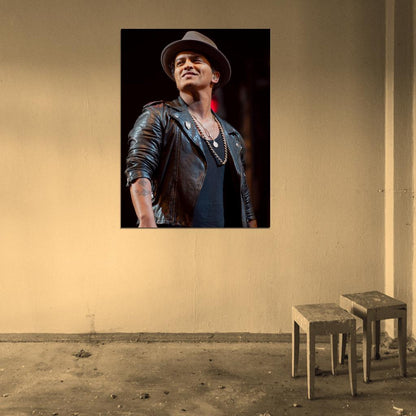 Bruno Mars Pop R&B Blues Music Singer Rare Wall Art Print Poster