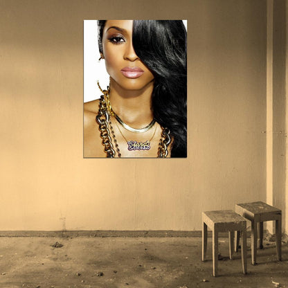 Ciara Beautiful Portrait R&B Music Singer Rare Wall Art Print Poster