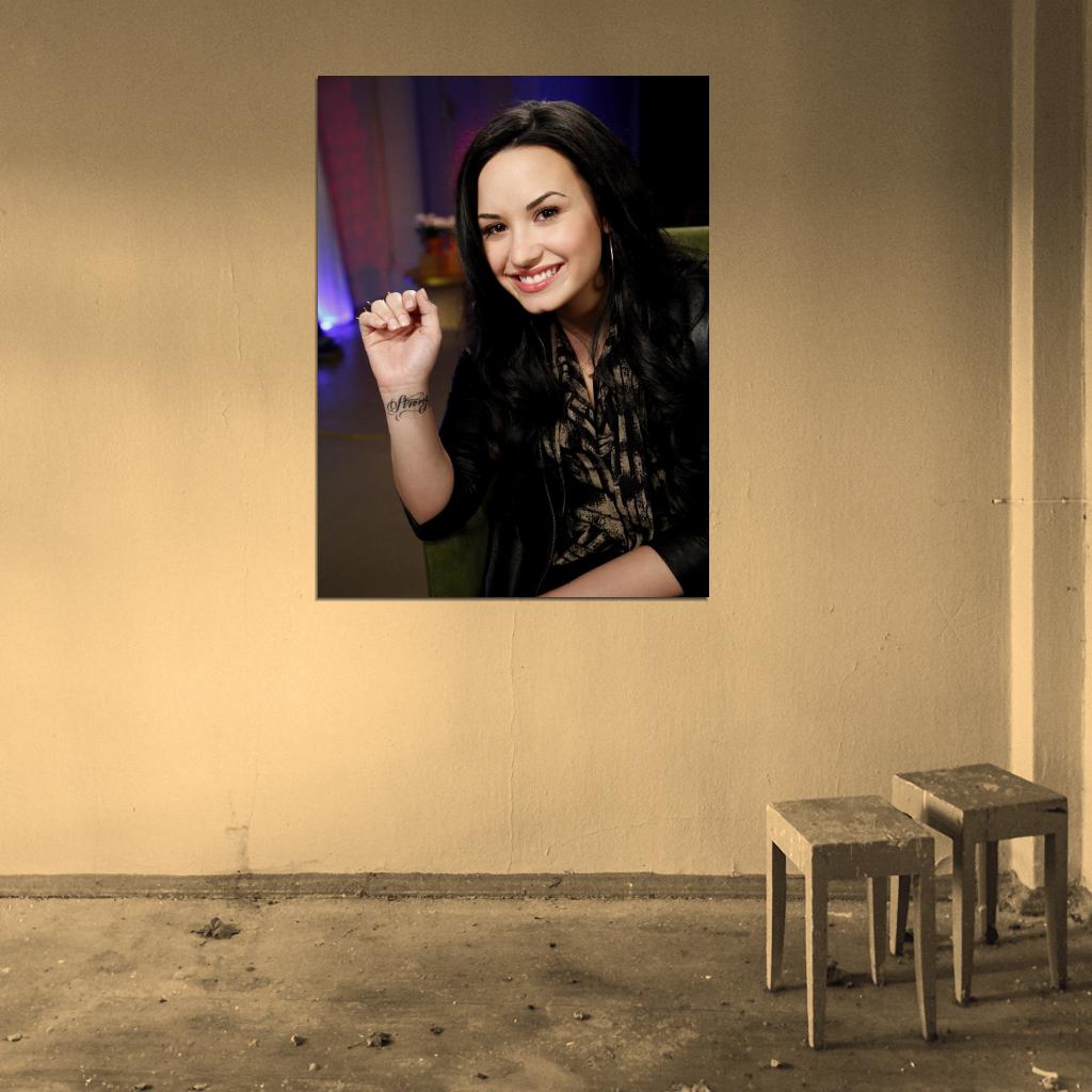 Demi Lovato Smile Pop R&B Music Singer Rare Wall Art Print Poster