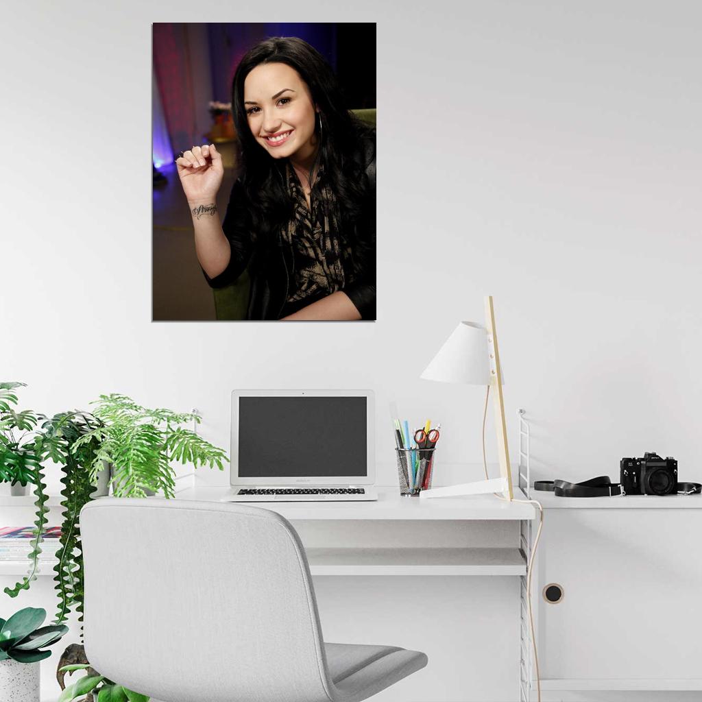 Demi Lovato Smile Pop R&B Music Singer Rare Wall Art Print Poster