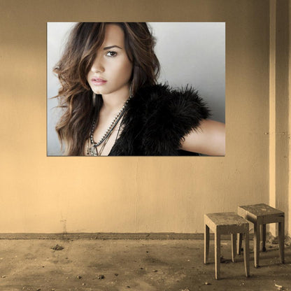 Demi Lovato Portrait Pop Music Singer Rare Wall Art Print Poster