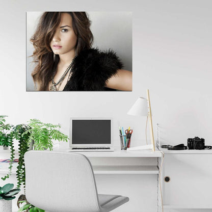 Demi Lovato Portrait Pop Music Singer Rare Wall Art Print Poster