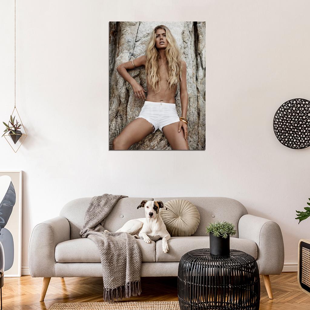 Doutzen Kroes Hot Sexy Pose Topless Model Rare Wall Art Print Poster