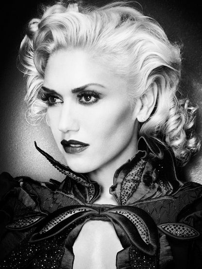 Gwen Stefani Beautiful Portrait BW Rare Wall Art Print Poster