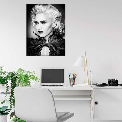 Gwen Stefani Beautiful Portrait BW Rare Wall Art Print Poster