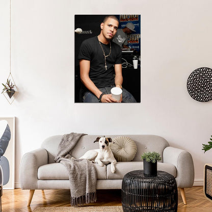 J. Cole Hip Hop Rap Music Singer Rare Wall Art Print Poster