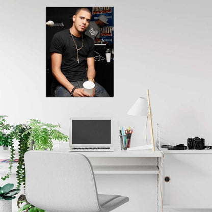 J. Cole Hip Hop Rap Music Singer Rare Wall Art Print Poster