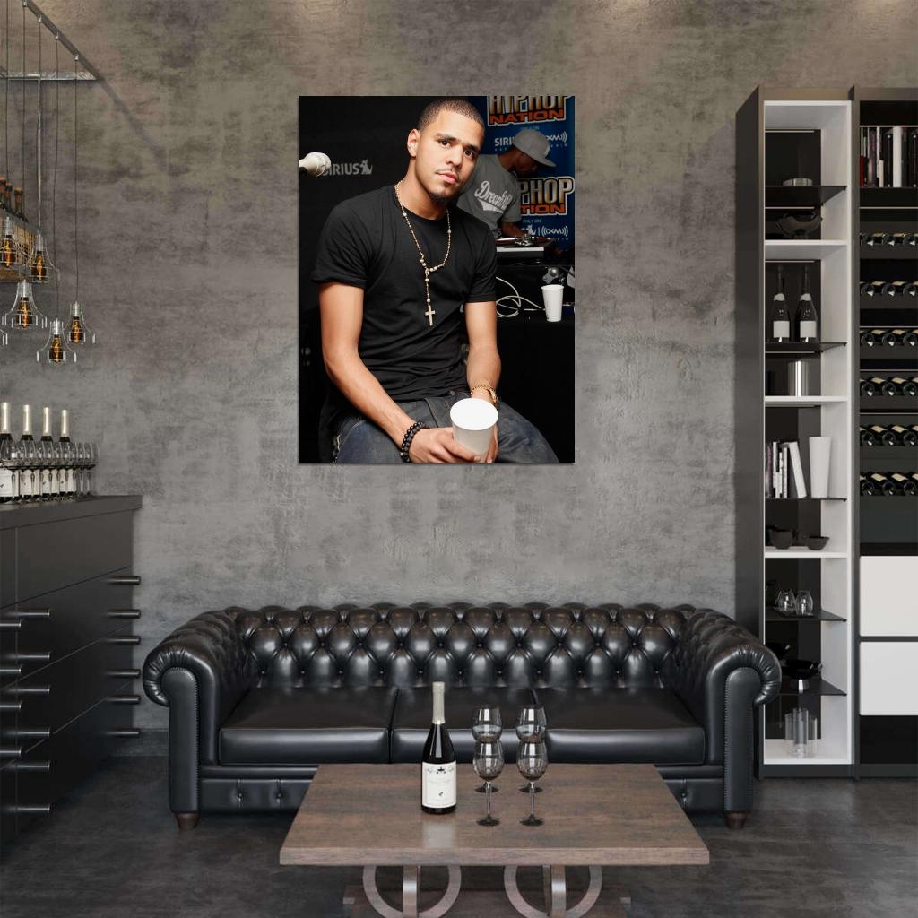 J. Cole Hip Hop Rap Music Singer Rare Wall Art Print Poster