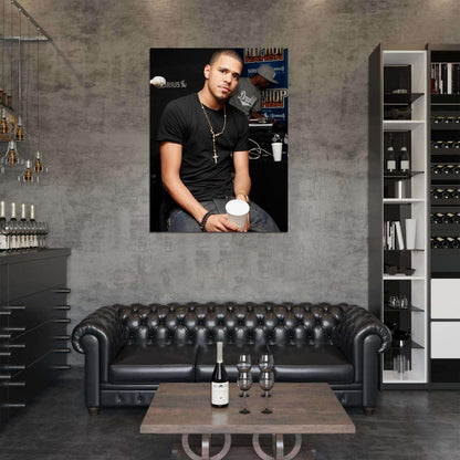 J. Cole Hip Hop Rap Music Singer Rare Wall Art Print Poster