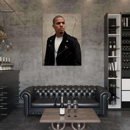 J. Cole Hip Hop Rap Music Singer Rare Wall Art Print Poster