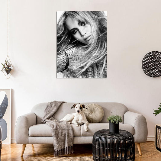 Jennifer Lawrence Portrait BW Actress Rare Wall Art Print Poster