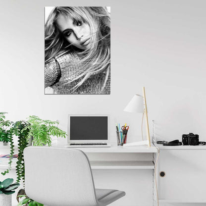 Jennifer Lawrence Portrait BW Actress Rare Wall Art Print Poster