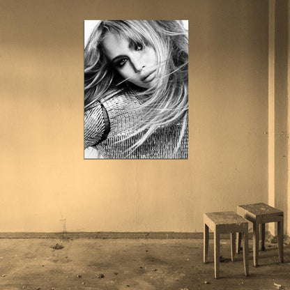 Jennifer Lawrence Portrait BW Actress Rare Wall Art Print Poster