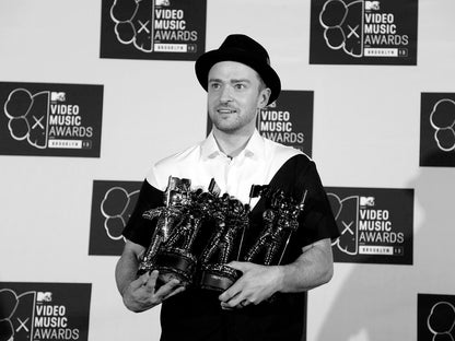 Justin Timberlake VMA Pop Music Singer BW Rare Wall Art Print Poster