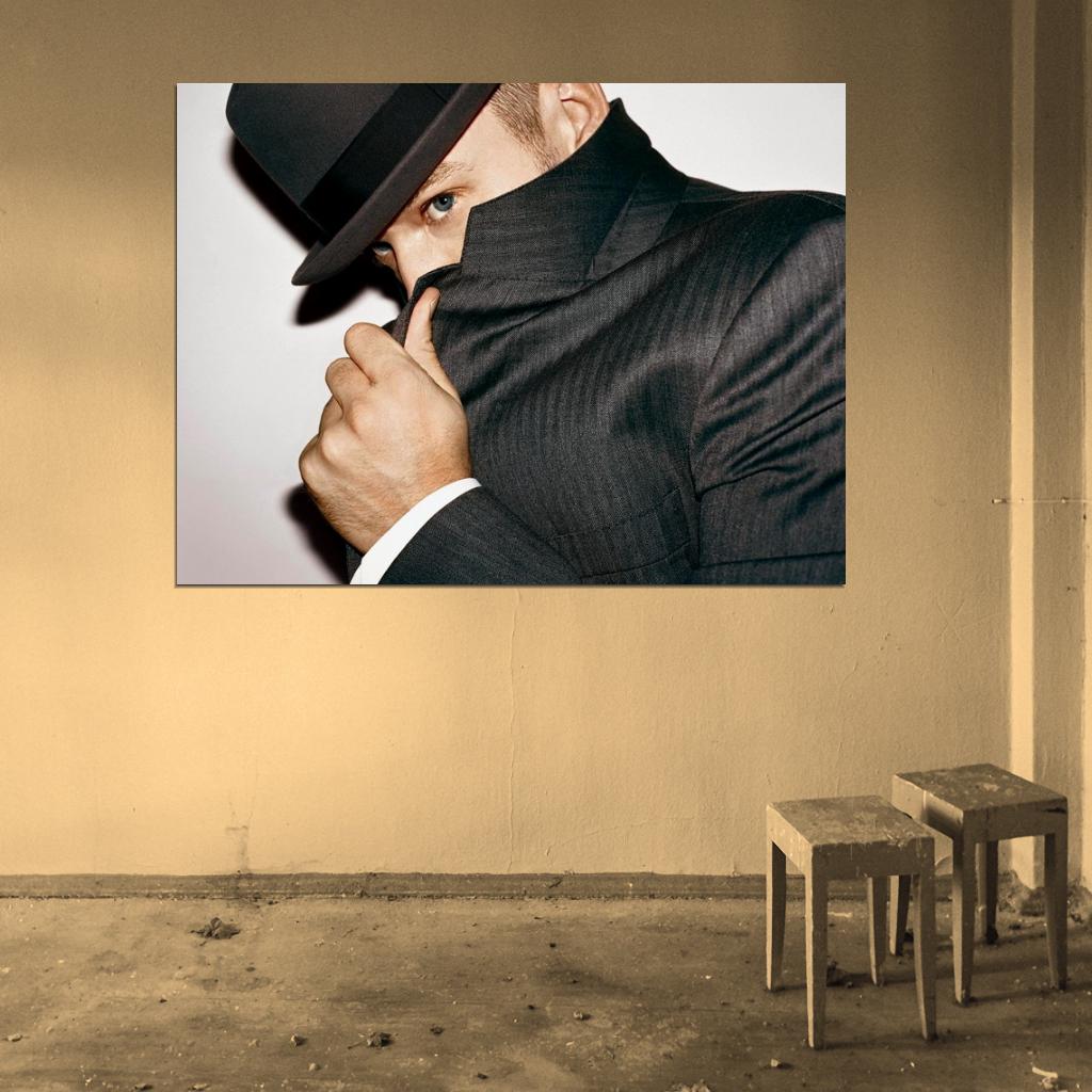 Justin Timberlake Pop R&B Music Singer Rare Wall Art Print Poster