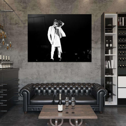Justin Bieber Pop Music Singer BW Rare Wall Art Print Poster