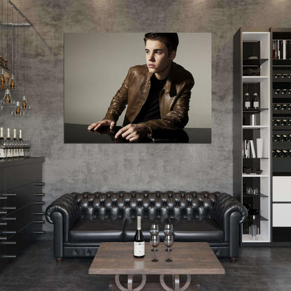 Justin Bieber Pop R&B Music Singer Rare Wall Art Print Poster