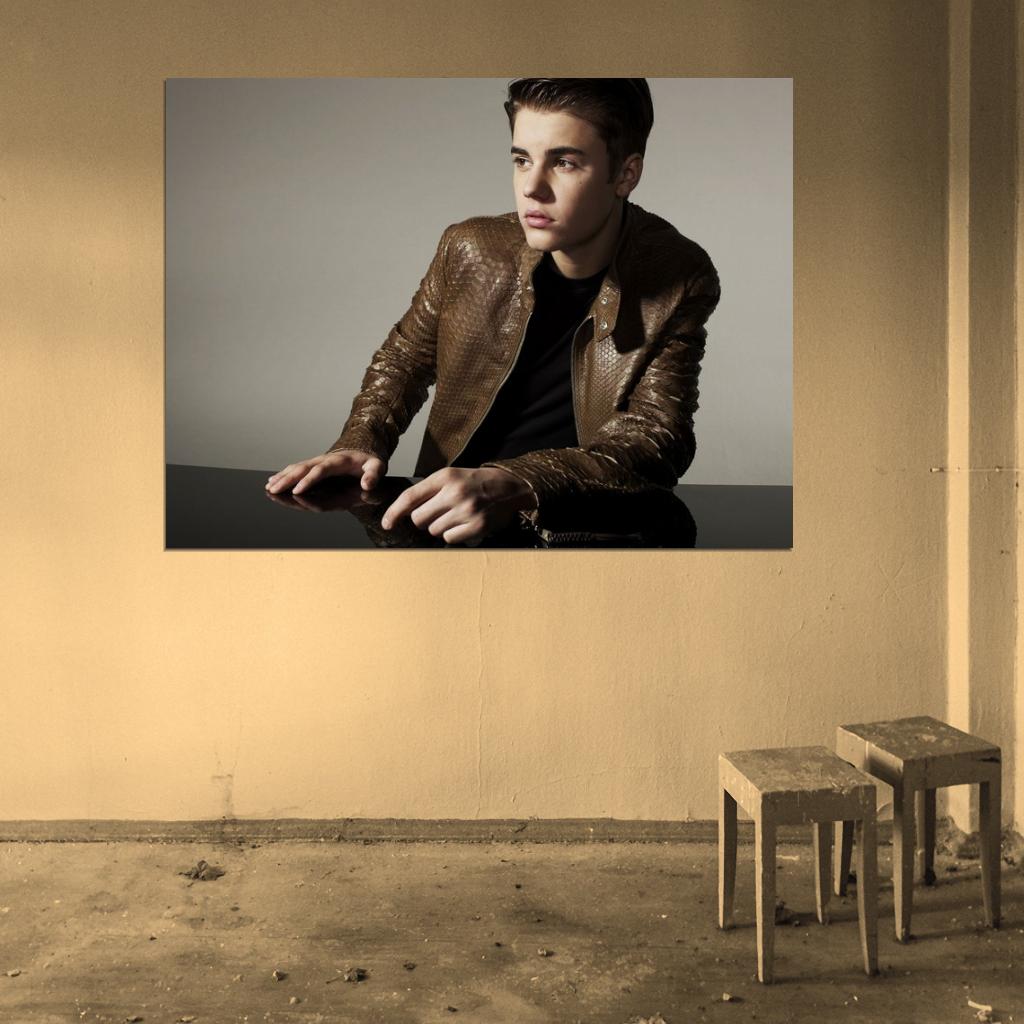 Justin Bieber Pop R&B Music Singer Rare Wall Art Print Poster