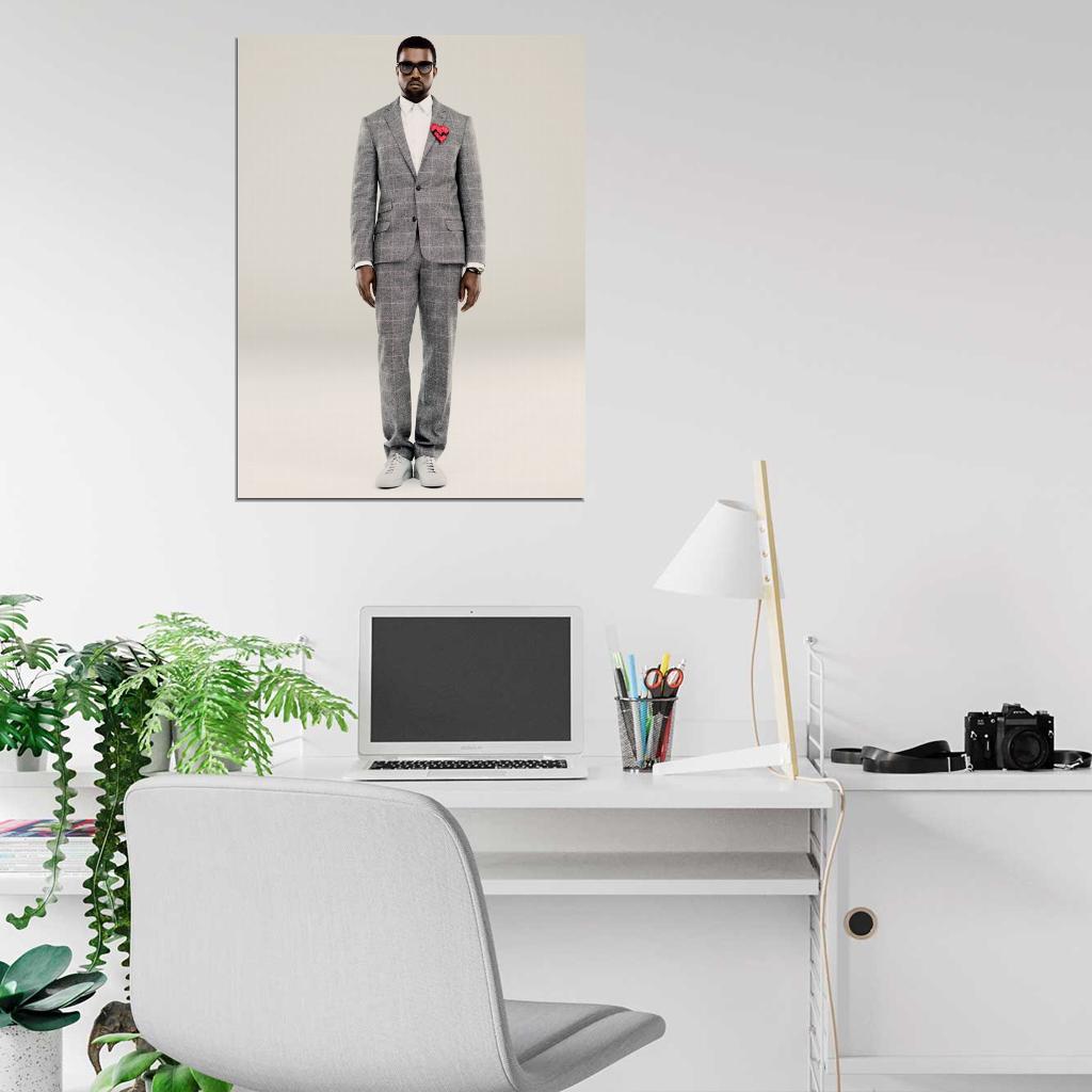 Kanye West Hip Hop Rap Music Singer Rare Wall Art Print Poster