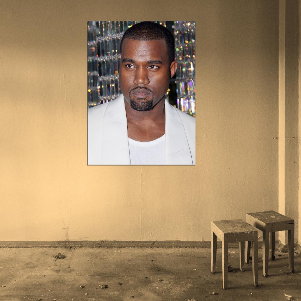 Kanye West Portrait Hip Hop Rap Music Singer Rare Wall Art Print Poster