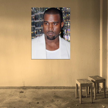 Kanye West Portrait Hip Hop Rap Music Singer Rare Wall Art Print Poster