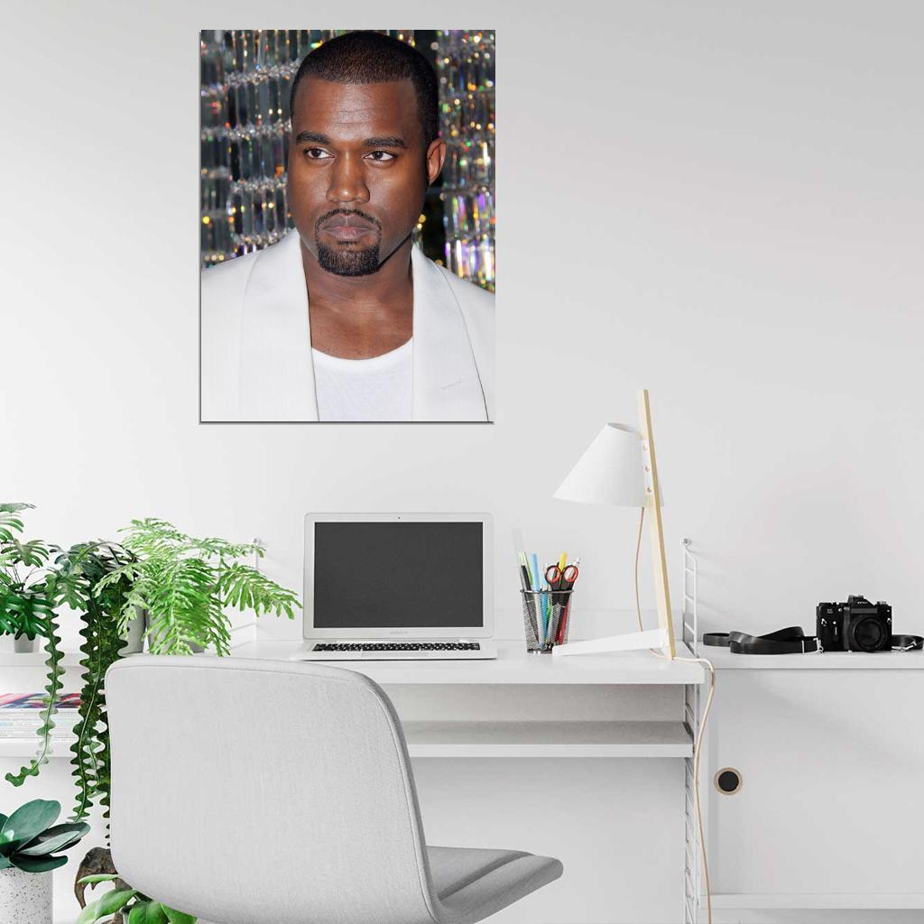 Kanye West Portrait Hip Hop Rap Music Singer Rare Wall Art Print Poster