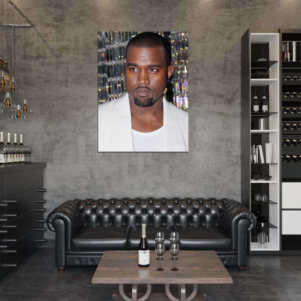 Kanye West Portrait Hip Hop Rap Music Singer Rare Wall Art Print Poster