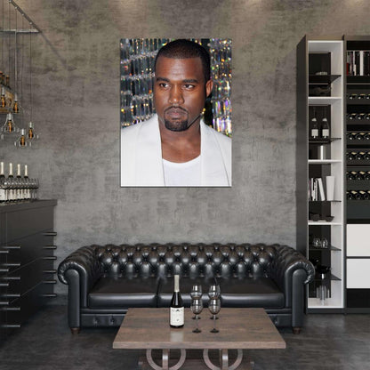 Kanye West Portrait Hip Hop Rap Music Singer Rare Wall Art Print Poster