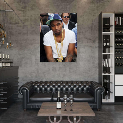 Kanye West Jewelry Hip Hop Rap Music Singer Rare Wall Art Print Poster