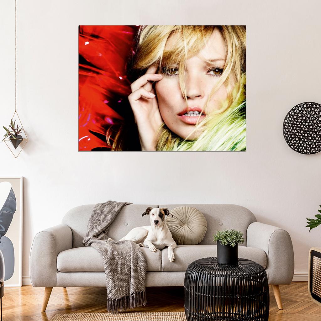 Kate Moss Beautiful Portrait Model Rare Wall Art Print Poster