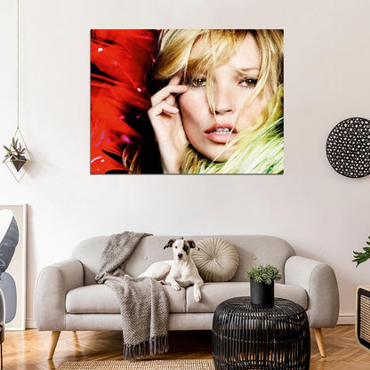 Kate Moss Beautiful Portrait Model Rare Wall Art Print Poster