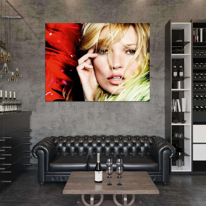 Kate Moss Beautiful Portrait Model Rare Wall Art Print Poster
