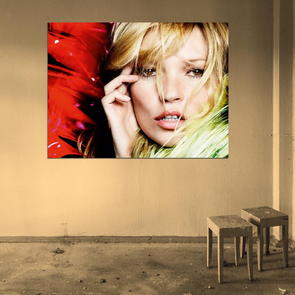 Kate Moss Beautiful Portrait Model Rare Wall Art Print Poster