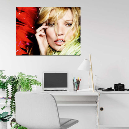 Kate Moss Beautiful Portrait Model Rare Wall Art Print Poster