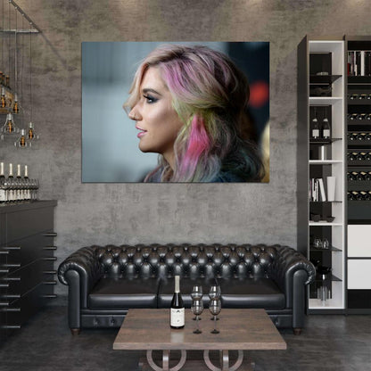 Kesha Colored Hair Portrait Pop Music Singer Rare Wall Art Print Poster