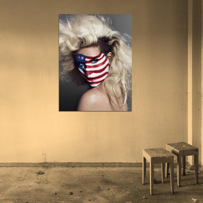Kesha Hot American Flag Pop Music Singer Rare Wall Art Print Poster
