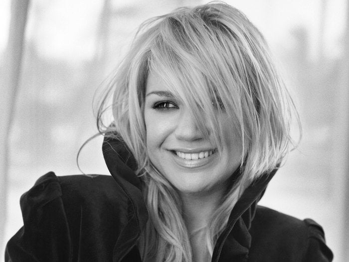 Kelly Clarkson Portrait Smile Cute Pop Music Singer BW Rare Wall Art Print Poster