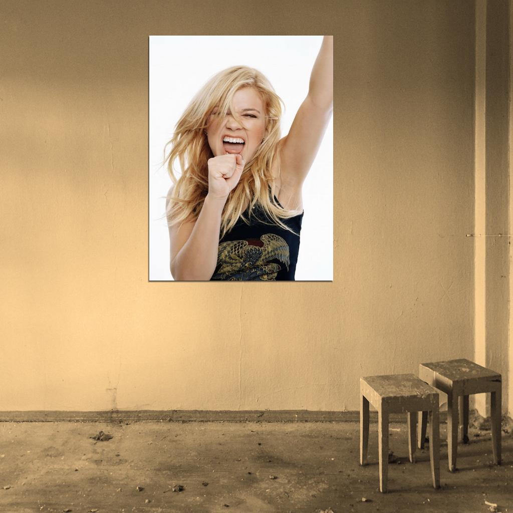 Kelly Clarkson Scream Pop Music Singer Rare Wall Art Print Poster