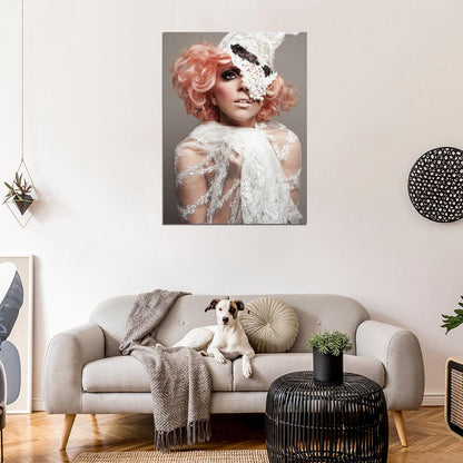 Lady Gaga Beautiful Makeup Pop Music Singer Rare Wall Art Print Poster