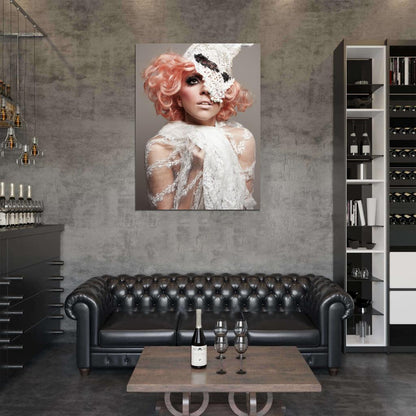 Lady Gaga Beautiful Makeup Pop Music Singer Rare Wall Art Print Poster