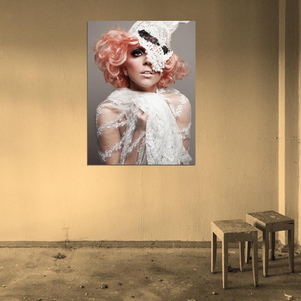 Lady Gaga Beautiful Makeup Pop Music Singer Rare Wall Art Print Poster