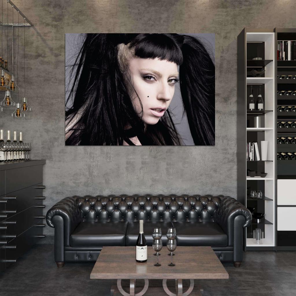 Lady Gaga Hot Hair Portrait Pop Music Singer Rare Wall Art Print Poster