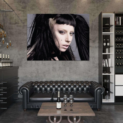 Lady Gaga Hot Hair Portrait Pop Music Singer Rare Wall Art Print Poster