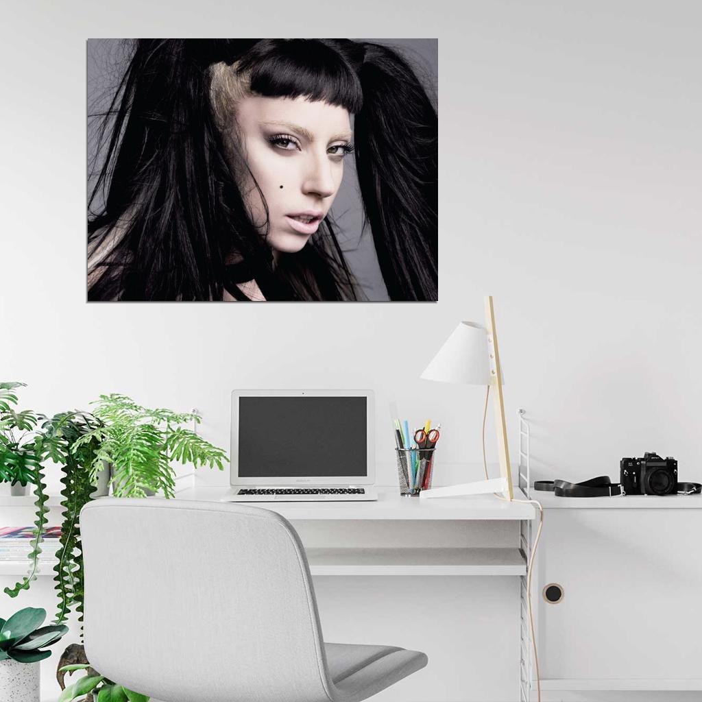 Lady Gaga Hot Hair Portrait Pop Music Singer Rare Wall Art Print Poster