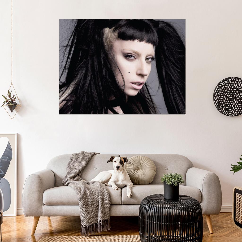 Lady Gaga Hot Hair Portrait Pop Music Singer Rare Wall Art Print Poster
