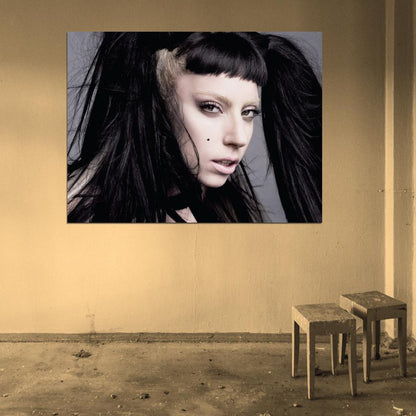 Lady Gaga Hot Hair Portrait Pop Music Singer Rare Wall Art Print Poster