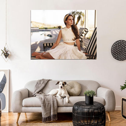 Lana Del Rey Beautiful White Dress Pop Singer Music Rare Wall Art Print Poster