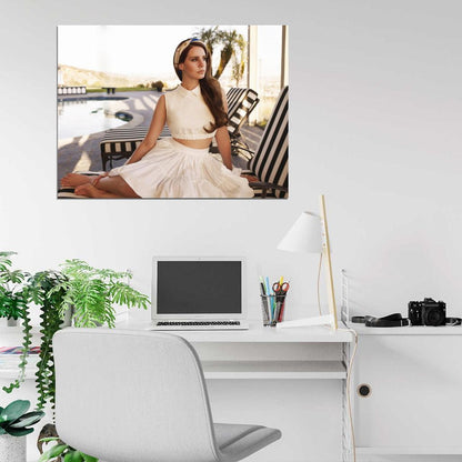 Lana Del Rey Beautiful White Dress Pop Singer Music Rare Wall Art Print Poster